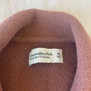 Abercrombie Quarterzip Sweater in Mauve, Size XS